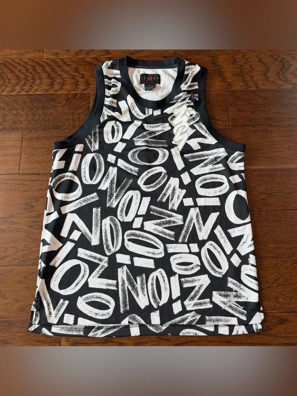Jordan Zion Williamson Dri Fit Tank Top Jersey Sleeveless Men Medium Black&White